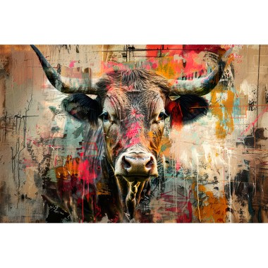 Stier in mixed art